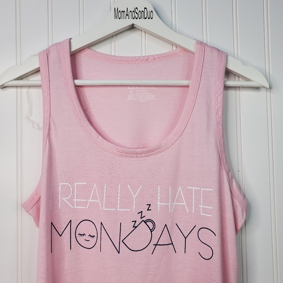 Bobbie Brooks I Hate Mondays Graphic Sleep Tanktop - Picture 2 of 5